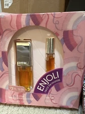ENJOLI Natural Cologne Spray 8 Hour .6 Fl.Oz + Perfume 1/8oz Original Classic