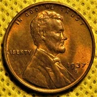 Uncirculated 1937-s Lincoln Wheat Cent.