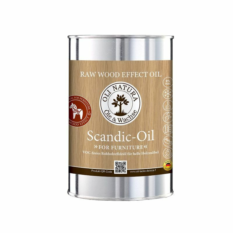 OLI NATURA Scandic Oil 1L, aceite neutro, efecto madera bruta "PARA MUEBLES"