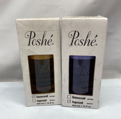 Poshe Fast Drying Base Coat & Top Coat - 16 fl oz each
