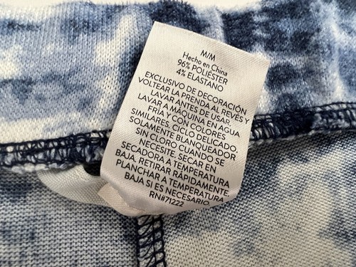 Lucky Brand Pants Womens Sz M Blue Tie Dye Drawstring Stretch Lounge Wear - Picture 9 of 14