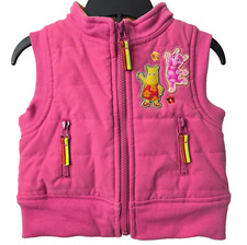 NickJr Backyardigans Quilted Vest 2T Jacket Pocket Uniqua Tasha Pink Y2K Vintage