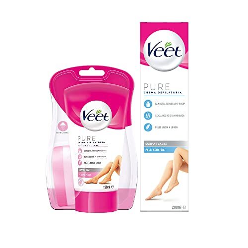 Veet crema dep Sotto la doccia pelli Normali 150ml+ Veet pelli Sensibili 200ml