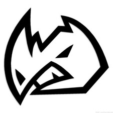Rhino Head Outline - Decal Sticker - Multiple Colors  Sizes - ebn6755