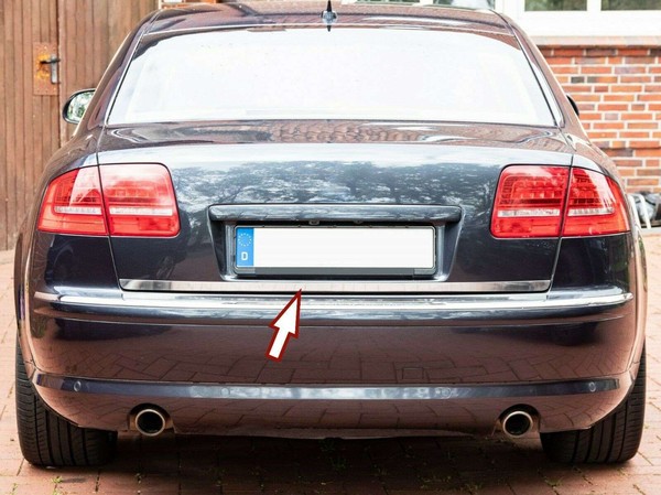 Edelstahl Chrom Kofferraumleiste Unten Passend FüR Audi A8 D3, 4E | BJ 2002-2010-image