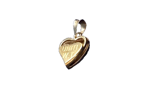 CIONDOLO CUORE ORO bianco 18 carati 750 con pavé di DIAMANTI VERI naturali usato - Foto 9 di 24