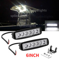 12v 6 Led Marine Spreader Deckmast Work Lights White Fit Boat Flood Light Bar 12v 6 Led Marine Spreader Deckmast Work Lights White Fit Boat Flood Light Bar