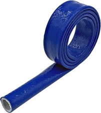 5/8" Blue Heat Sleeve Thermo Armor Silicone Coated Fiberglass Fire Sleeve 10Ft