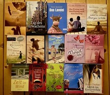 15 Bücher Romane Liebe Schicksal Partnerschaft Sammlung Karton Lesen Humor Kiste