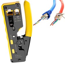 RJ45 Connector Crimp Cable Tool for EZ Cat7 Cat6 Pass Through Legacy RJ45 RJ11