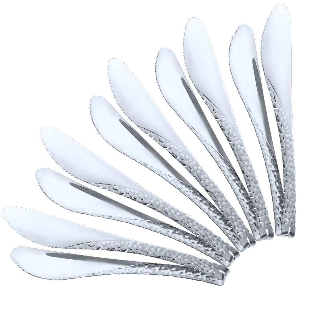 Stainless Steel Kitchen Food Clamp Tongs 10-Inch 6-Pack 18/10 Grade