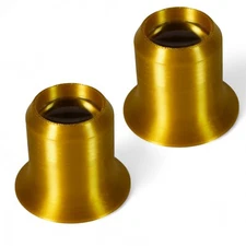 (2) 10X Jewelers Loupe Magnifying Glass Coin Magnifier Eye Loop Pocket Jewelry