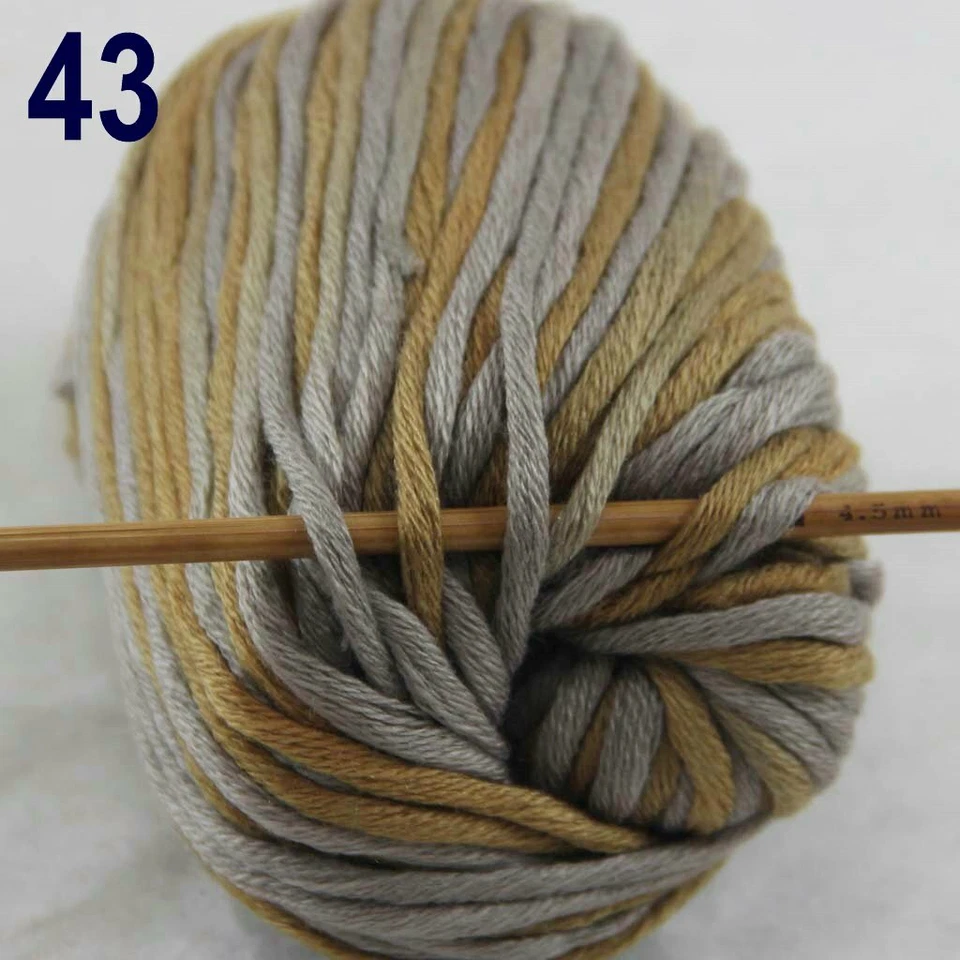 Venta Nuevo 8Skeinsx50gr Suave 100% Algodón Grueso Súper Voluminoso Hilo de Tejer a Mano 43 Foto 3 de 4