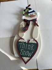 Wood Let It Snow Christmas Wall Decoration / Size 24  tall X 11  Wide.