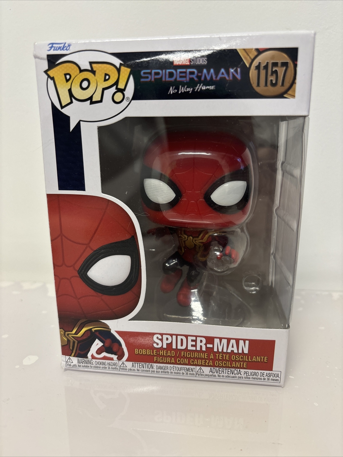 Marvel #1157 Spider-Man Bobble Head Funko Pop. Spiderman Pop Figures