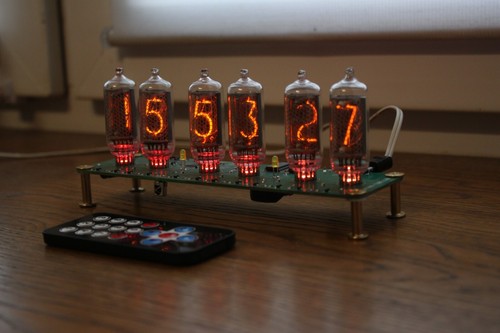 Nixie tube clock with IN-8-2 (fine 5) Desk without case Remote Auto Temperature - Picture 8 of 10
