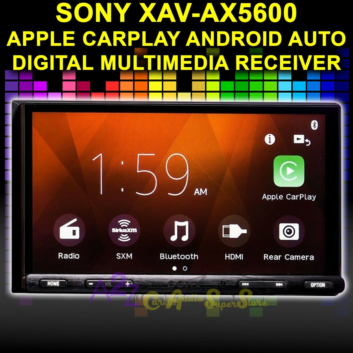 SONY XAV-AX5600 6.95 INCH DOUBLE DIN MEDIA WEBLINK APPLE CAR PLAY