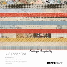 Travel Boarding Collection 6.5 inch Paper Pad Scrapbooking Kit Kaisercraft NEW