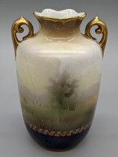 Antike RS Suhl Prunk Vase Klassisches Motiv mit Goldstaffierung