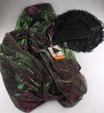 Hyde And Eek Iridescent Cape and Black Witch Hat Adult Size New With Tags OSFM
