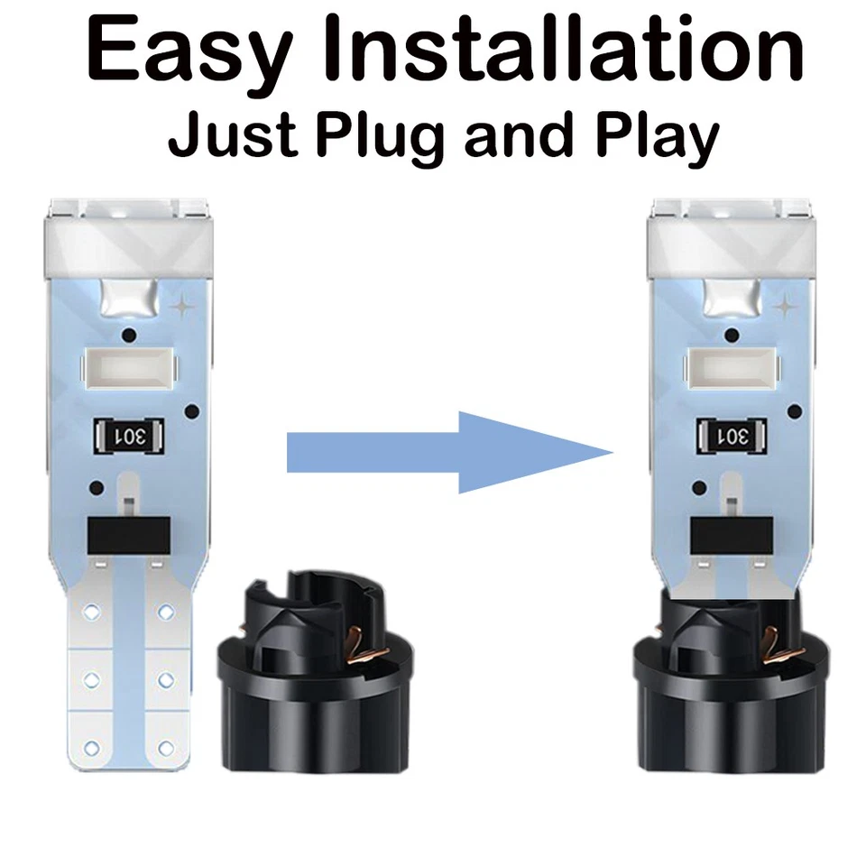 6x Aircon Heater Panel Dash Clock LED Light Bulbs Set For Land Rover Discovery 2 - Image 4 of 4