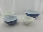 Vintage Set 4 Pyrex Colonial Mist Cinderella Mixing Bowls 441-444 (106-452)