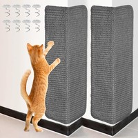 Kratzwand FüR Katzen 50 X 25 Cm Sisal Kratzmatte Zum Kleben Eckenschutz Grau