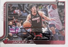 2025-26 Topps Basketball Base #78 Signed Jaime Jaquez Jr. IP Auto Miami Heat