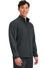 Black Cherokee Workwear Revolution Scrubs Mens Zip Front Jacket WW320 BLK