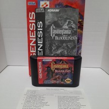 Castlevania Bloodlines All Authentic Cardboard Sega Genesis CIB w/ Reg. Complete