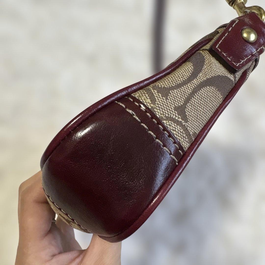 COACH Signature Canvas Python Pouch Mini Bag Bord… - image 10