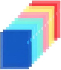 12 Pack Clear Document Folders, Plastic Transparent Folders Copy Safe Project Po