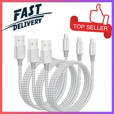 iPhone Charger Apple MFi Certified 3Pack 10FT Long Lightning Cable Fast Charg...