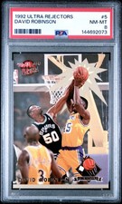 1992 ULTRA REJECTORS #5 DAVID ROBINSON PSA 8