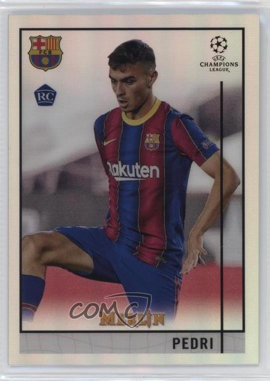 2020-21 Topps Merlin Collection Chrome UCL Refractor Pedri #89 Rookie RC 03rx