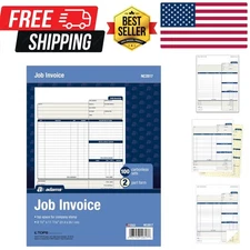 Job Invoice Forms, 2-Part Carbonless, For Service and Repair Billing, 100 Ind...