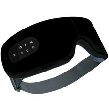 Eye Massager with Heat and Vibration Compression Rechargeable Bluetooth Black
