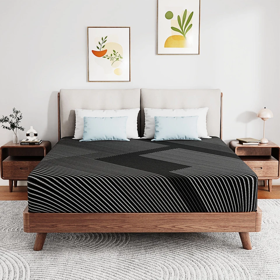 KOW 8"10"12" Twin XL Mattress Cooling Memory Foam Full Queen King Mattress in a Box