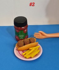 KITCHEN LITTLES Very Rare MEATBALL SUB FRENCH FRIES ACCESSORIES BARBIE FOOD 2