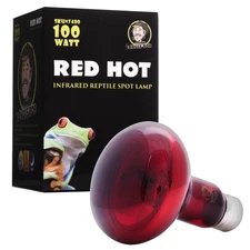 Red Hot Heat Bulb - Infrared Nocturnal Spot Light -Nighttime terrarium viewing