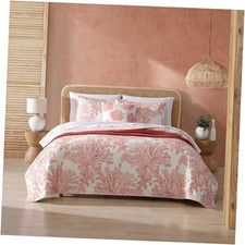 - Twin Quilt Set, Reversible Cotton Bedding with Matching Sham, Geometric