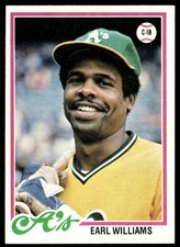 1978 Topps Earl Williams Oakland Athletics #604