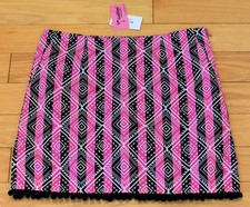 NWT GOLFTINI Musical Chairs Womens 16.5" Golf Skort-Size 4 PINK/BLACK