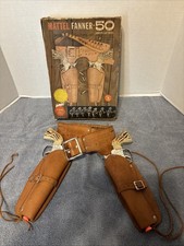 Vintage Used Set Of Cap Guns  Mattel Fanner 50  Late 1950  s.