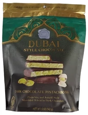 Edward Marc DUBAI STYLE Dark Chocolate Bark Pistachio & Kataifi Style 5 oz. New
