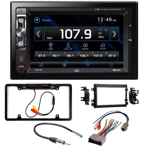 DUAL DV271BT DVD Player Car Stereo Radio Dash Kit/Cam For Ford 2004-2014 F150