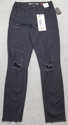 Celebrity Pink The Spice Skinny Jeans Womens 5/27 Black Denim Slim Distressed