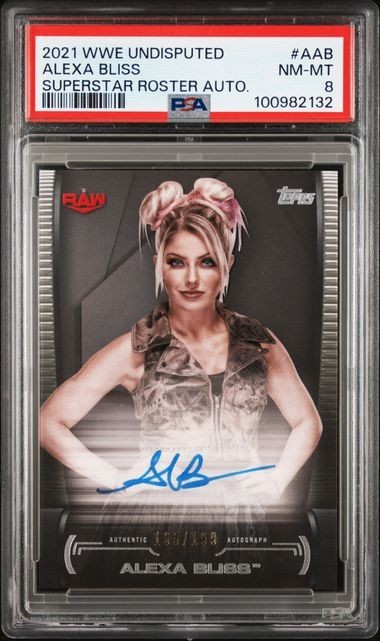 Alexa Bliss 2021 Topps WWE Undisputed A-AB On Card Auto /199 PSA 8