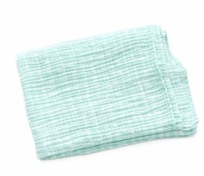 Cloud Island Mint Green Muslin Baby Blanket 41x45 Cotton Swaddle