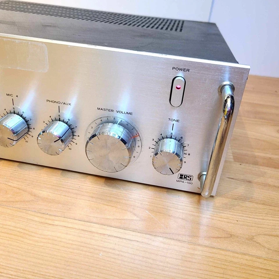 WORKING REALISTIC MPA-100 SOLID STATE PA PUBLIC ADDRESS AMPLIFIER 100 WATT AMP ^ - Image 2 of 4